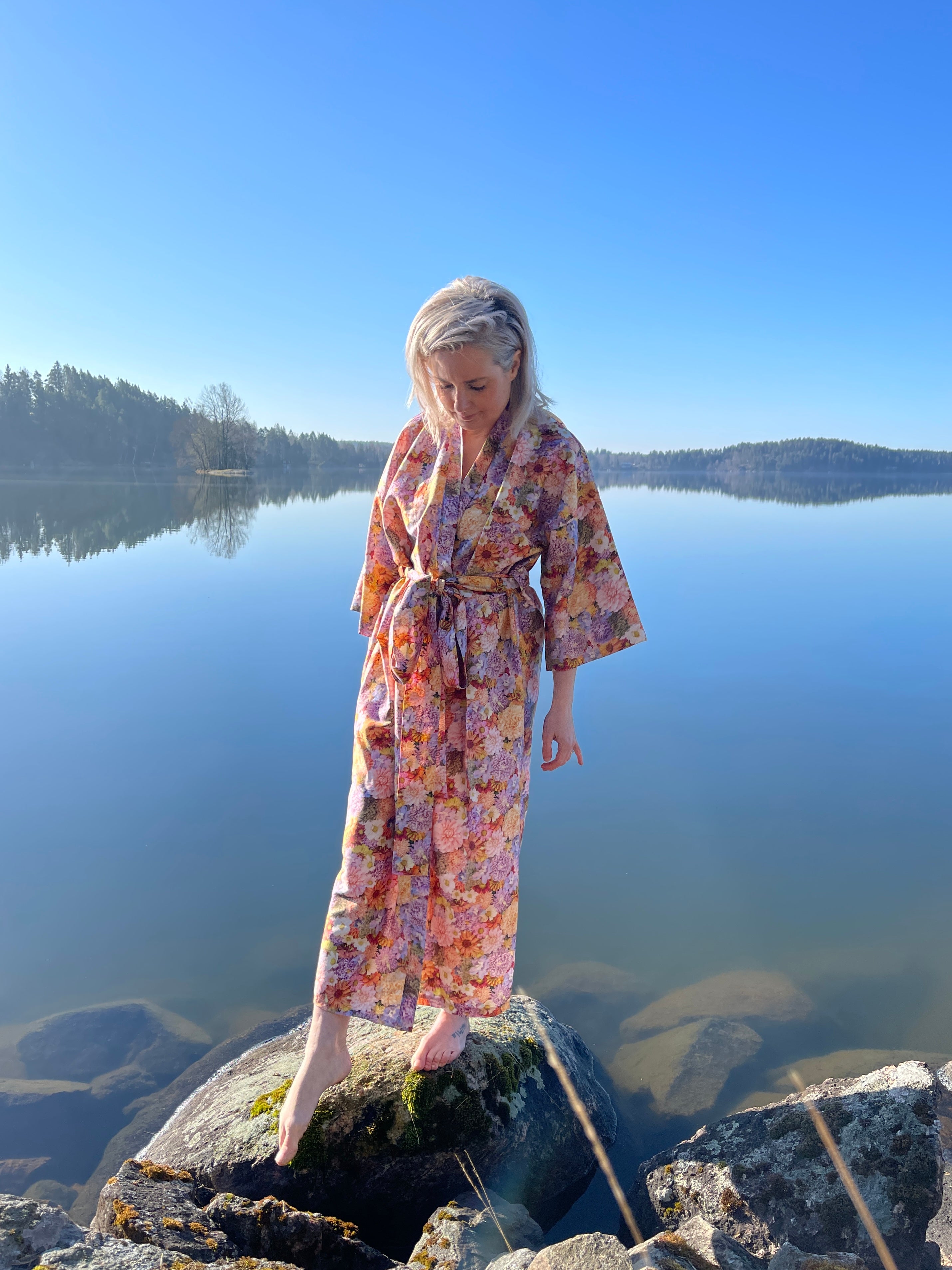 Kukkakimono pastelli S-L